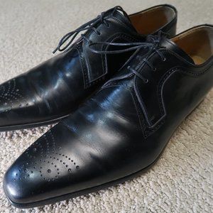 Magnanni - Black Medallion Toe Oxfords - Mondo 45 or US 11/11.5